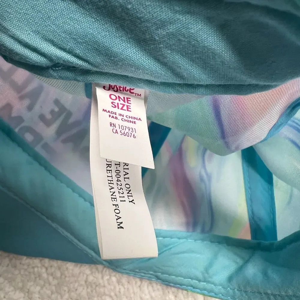 Justice Cap Save All The Mermaids Tie Dye Pastel Iridescent Hat